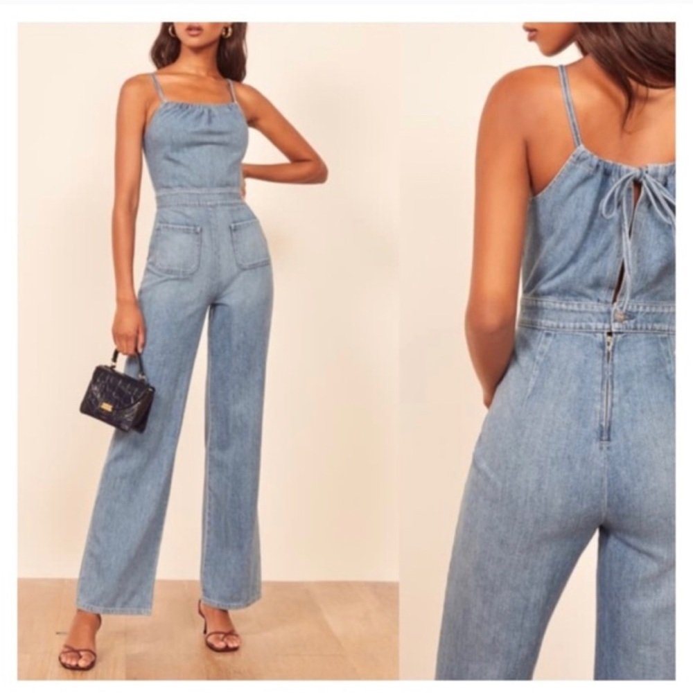 NWT Reformation denim jumsuit